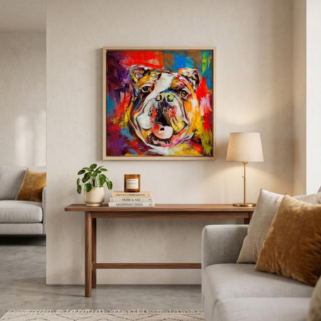 Retrato de mascota pintado a mano — Galería Ámbar Bogotá